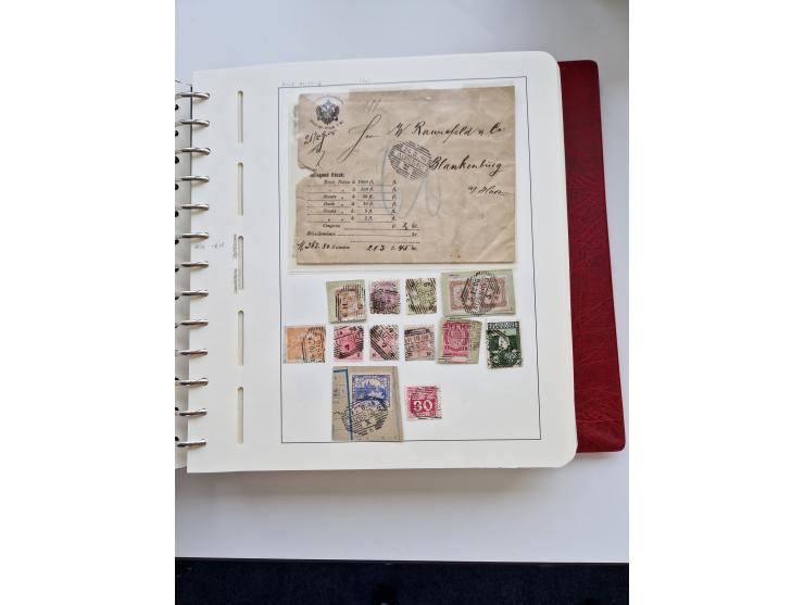 1850/1960 (ca.), interessante Stempelsammlung mit Belegen, Schwerpunkt vor 1945, viele klare Abstempelungen auf österreichisc