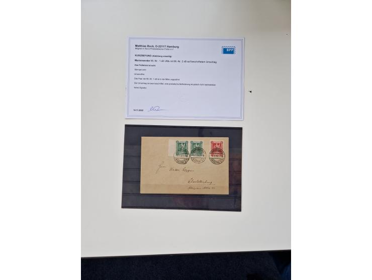 1915/44 (ca.), Nebengebiete, rund 250 Briefe, Karten und Ganzsachen mit einigen interessanten Stücken