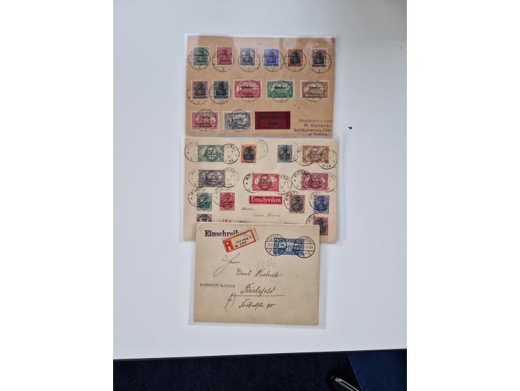 1915/44 (ca.), Nebengebiete, rund 250 Briefe, Karten und Ganzsachen mit einigen interessanten Stücken