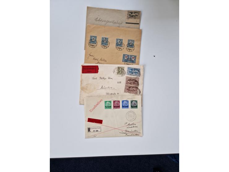 1915/44 (ca.), Nebengebiete, rund 250 Briefe, Karten und Ganzsachen mit einigen interessanten Stücken