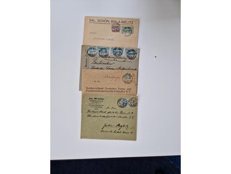 1915/44 (ca.), Nebengebiete, rund 250 Briefe, Karten und Ganzsachen mit einigen interessanten Stücken