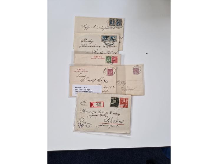 1915/44 (ca.), Nebengebiete, rund 250 Briefe, Karten und Ganzsachen mit einigen interessanten Stücken