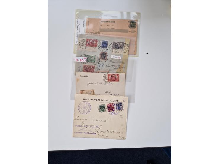 1915/44 (ca.), Nebengebiete, rund 250 Briefe, Karten und Ganzsachen mit einigen interessanten Stücken