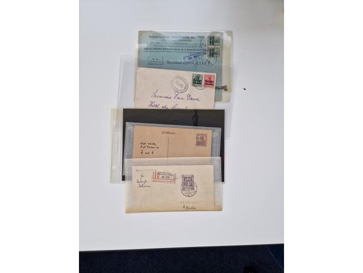 1915/44 (ca.), Nebengebiete, rund 250 Briefe, Karten und Ganzsachen mit einigen interessanten Stücken