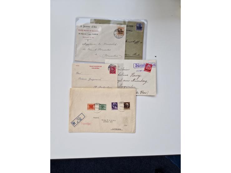 1915/44 (ca.), Nebengebiete, rund 250 Briefe, Karten und Ganzsachen mit einigen interessanten Stücken