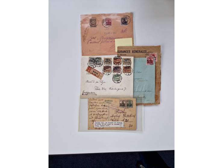 1915/44 (ca.), Nebengebiete, rund 250 Briefe, Karten und Ganzsachen mit einigen interessanten Stücken
