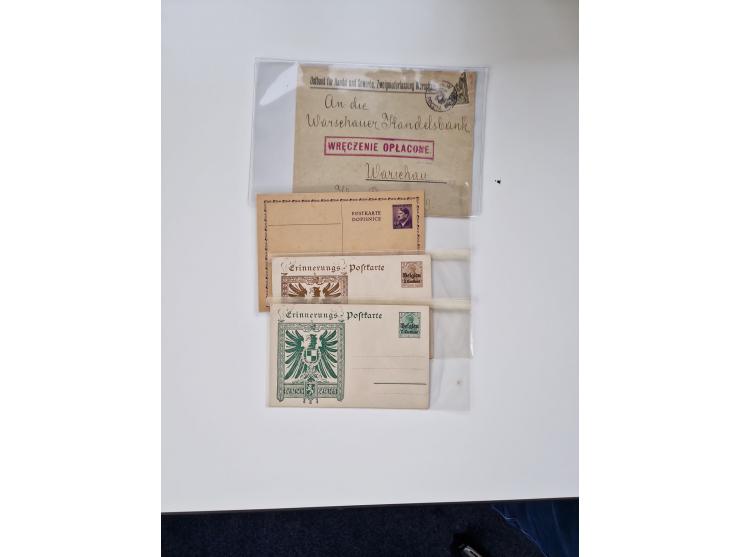 1915/44 (ca.), Nebengebiete, rund 250 Briefe, Karten und Ganzsachen mit einigen interessanten Stücken