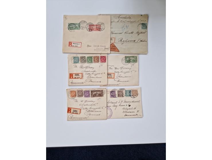 1915/44 (ca.), Nebengebiete, rund 250 Briefe, Karten und Ganzsachen mit einigen interessanten Stücken