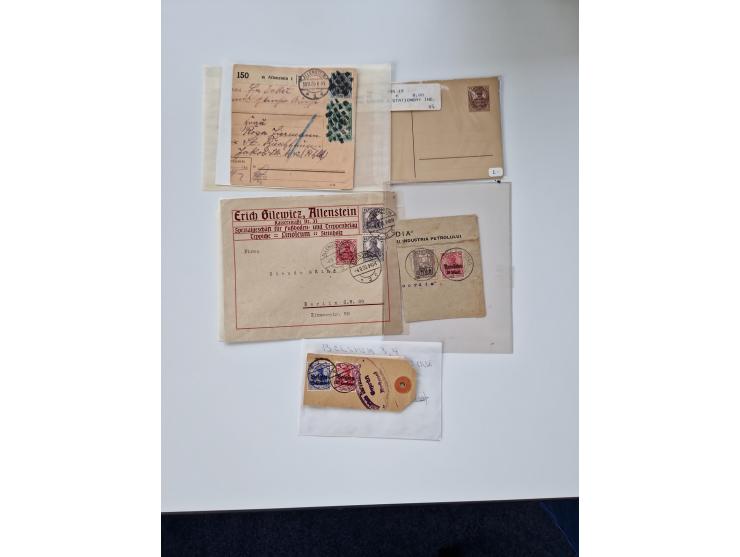 1915/44 (ca.), Nebengebiete, rund 250 Briefe, Karten und Ganzsachen mit einigen interessanten Stücken