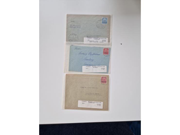 1915/44 (ca.), Nebengebiete, rund 250 Briefe, Karten und Ganzsachen mit einigen interessanten Stücken