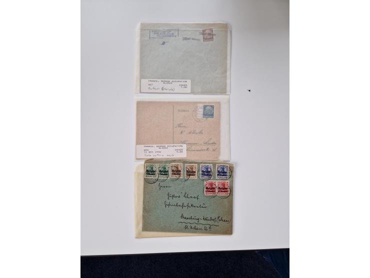 1915/44 (ca.), Nebengebiete, rund 250 Briefe, Karten und Ganzsachen mit einigen interessanten Stücken