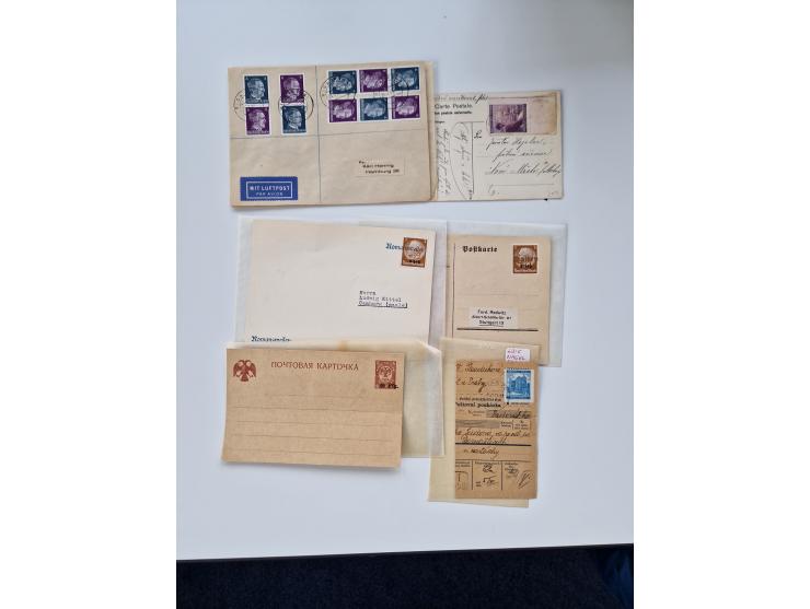 1915/44 (ca.), Nebengebiete, rund 250 Briefe, Karten und Ganzsachen mit einigen interessanten Stücken