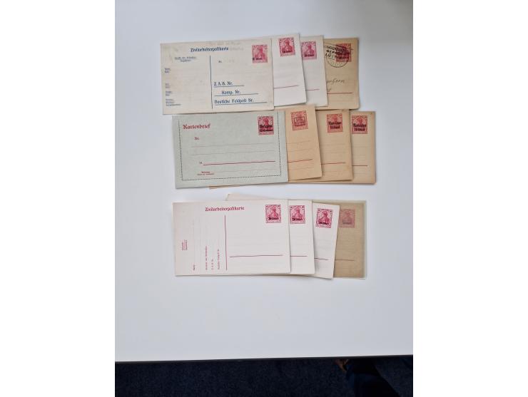 1915/44 (ca.), Nebengebiete, rund 250 Briefe, Karten und Ganzsachen mit einigen interessanten Stücken