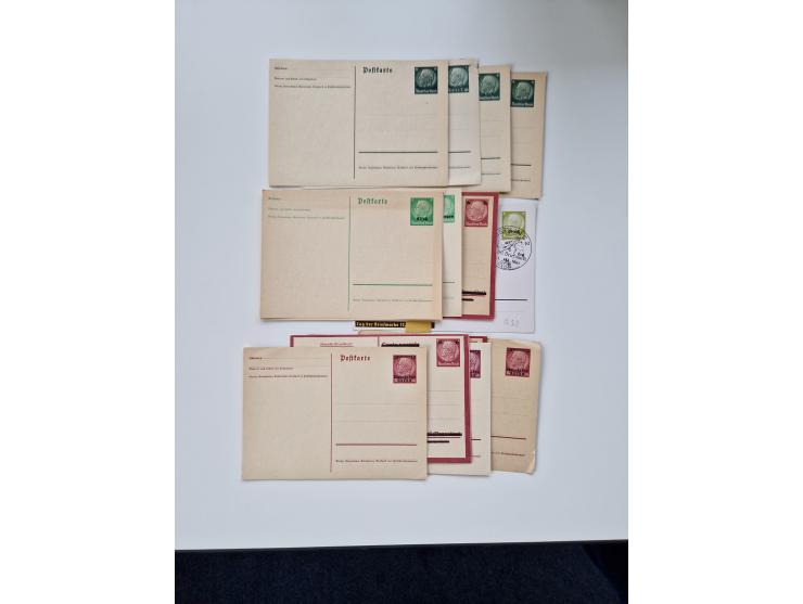 1915/44 (ca.), Nebengebiete, rund 250 Briefe, Karten und Ganzsachen mit einigen interessanten Stücken