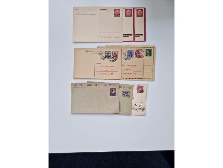 1915/44 (ca.), Nebengebiete, rund 250 Briefe, Karten und Ganzsachen mit einigen interessanten Stücken