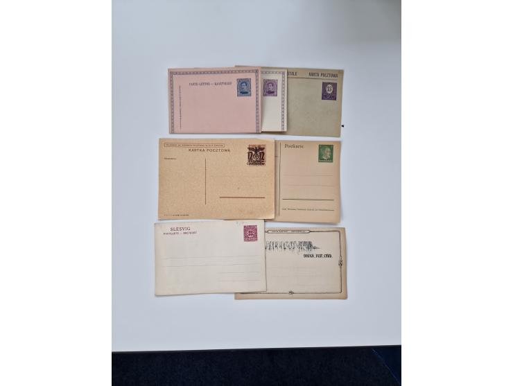 1915/44 (ca.), Nebengebiete, rund 250 Briefe, Karten und Ganzsachen mit einigen interessanten Stücken