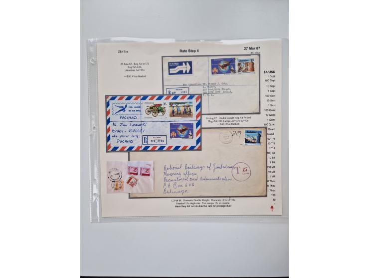 1980/2009, five-frame gold medal-winning exhibit collection “The Death of a Postal System - Zimbabwean Inflation 1980-2009”, 