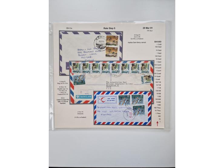 1980/2009, five-frame gold medal-winning exhibit collection “The Death of a Postal System - Zimbabwean Inflation 1980-2009”, 