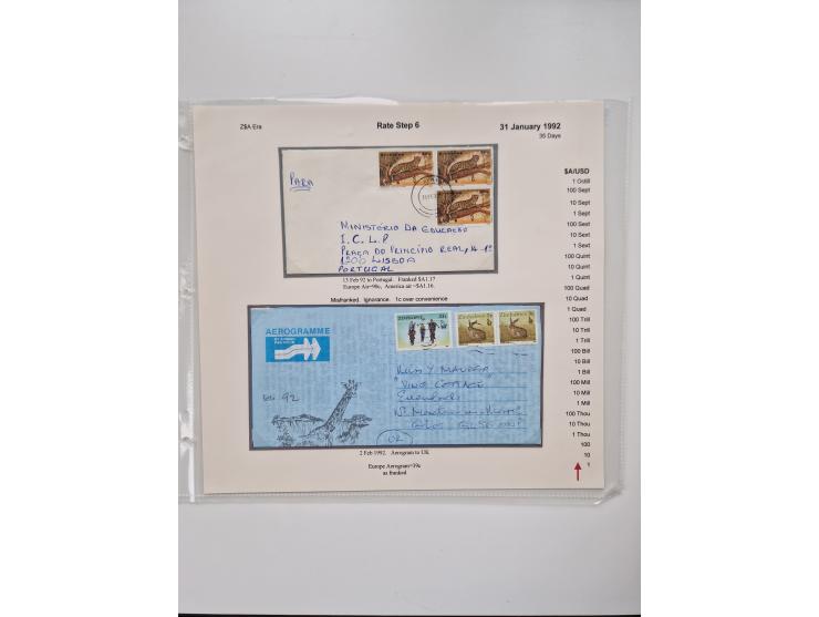 1980/2009, five-frame gold medal-winning exhibit collection “The Death of a Postal System - Zimbabwean Inflation 1980-2009”, 