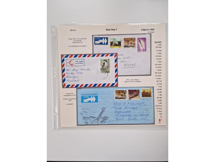 1980/2009, five-frame gold medal-winning exhibit collection “The Death of a Postal System - Zimbabwean Inflation 1980-2009”, 