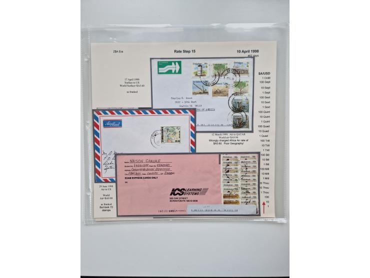 1980/2009, five-frame gold medal-winning exhibit collection “The Death of a Postal System - Zimbabwean Inflation 1980-2009”, 