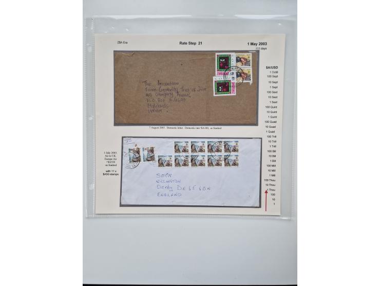 1980/2009, five-frame gold medal-winning exhibit collection “The Death of a Postal System - Zimbabwean Inflation 1980-2009”, 