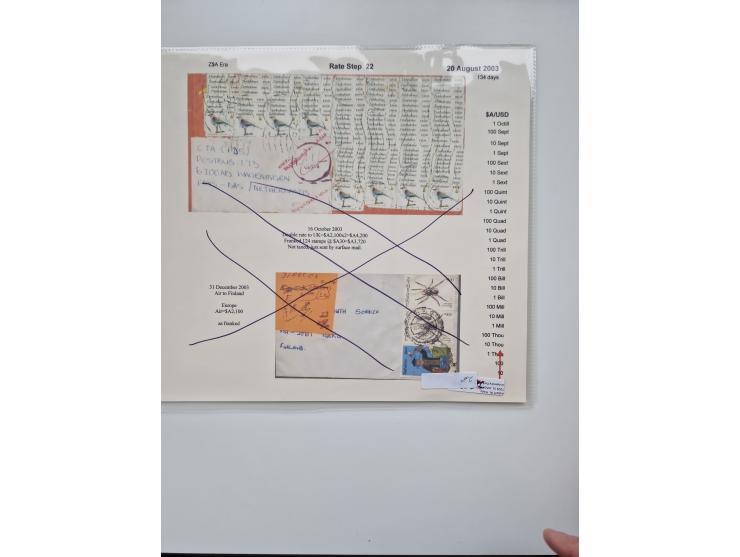 1980/2009, five-frame gold medal-winning exhibit collection “The Death of a Postal System - Zimbabwean Inflation 1980-2009”, 