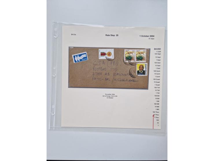 1980/2009, five-frame gold medal-winning exhibit collection “The Death of a Postal System - Zimbabwean Inflation 1980-2009”, 