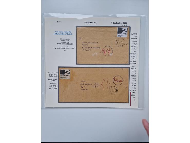 1980/2009, five-frame gold medal-winning exhibit collection “The Death of a Postal System - Zimbabwean Inflation 1980-2009”, 