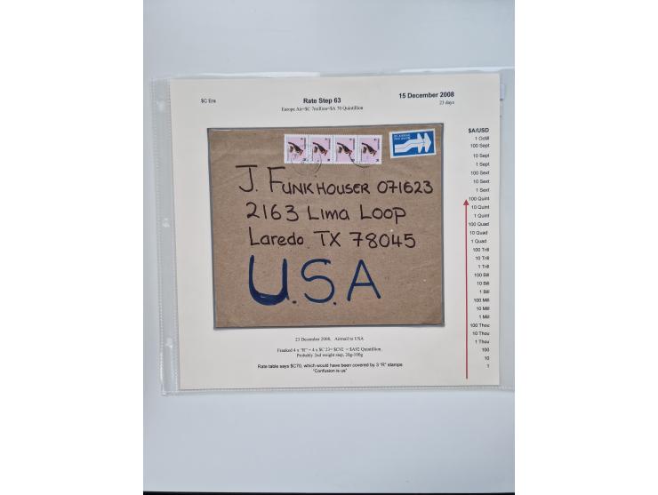 1980/2009, five-frame gold medal-winning exhibit collection “The Death of a Postal System - Zimbabwean Inflation 1980-2009”, 