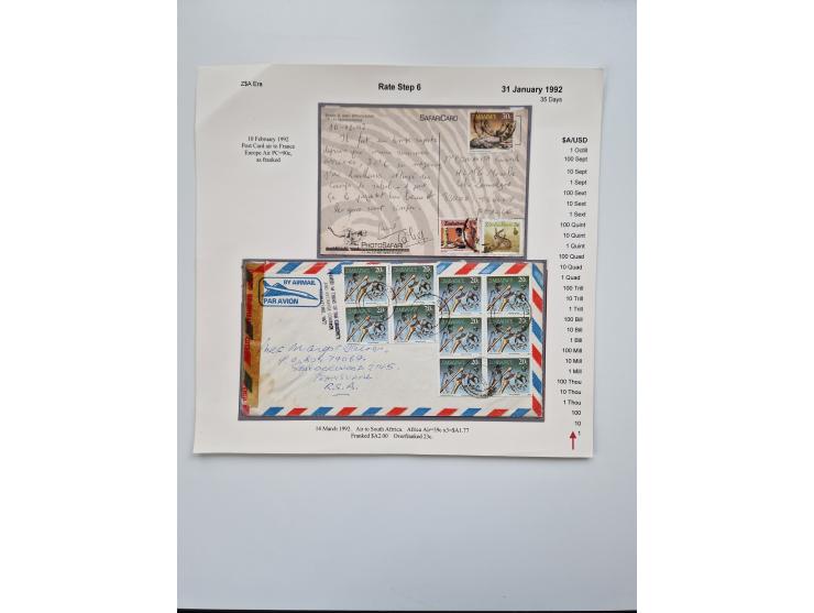 1980/2009, five-frame gold medal-winning exhibit collection “The Death of a Postal System - Zimbabwean Inflation 1980-2009”, 