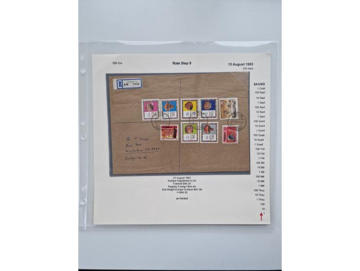 1980/2009, five-frame gold medal-winning exhibit collection “The Death of a Postal System - Zimbabwean Inflation 1980-2009”, 