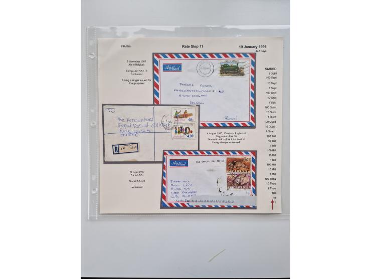 1980/2009, five-frame gold medal-winning exhibit collection “The Death of a Postal System - Zimbabwean Inflation 1980-2009”, 