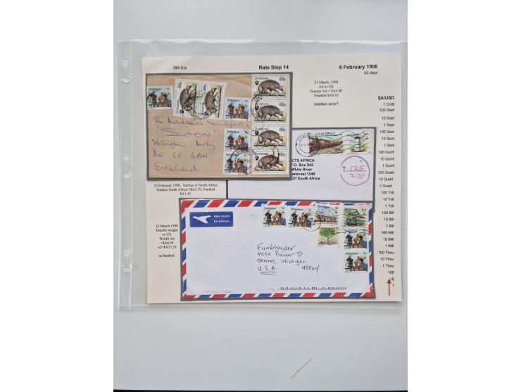 1980/2009, five-frame gold medal-winning exhibit collection “The Death of a Postal System - Zimbabwean Inflation 1980-2009”, 