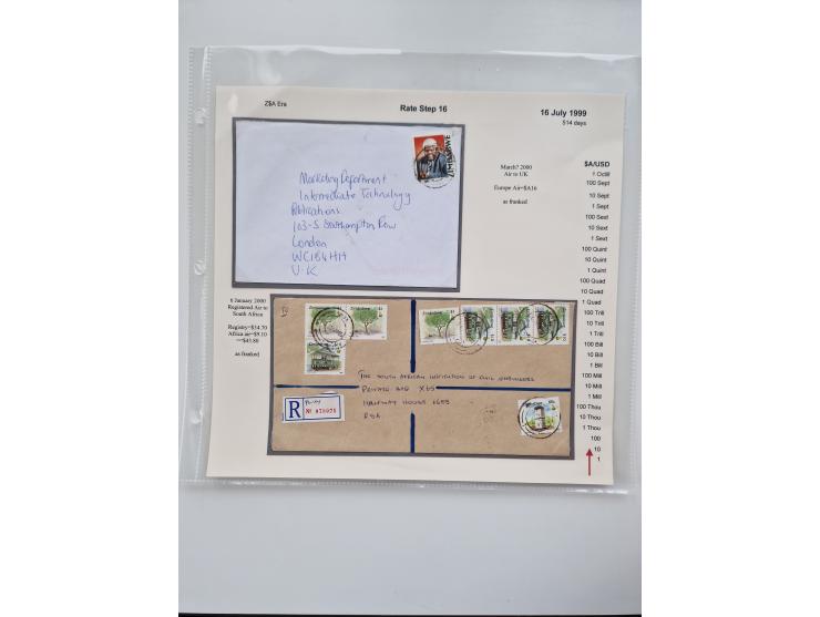 1980/2009, five-frame gold medal-winning exhibit collection “The Death of a Postal System - Zimbabwean Inflation 1980-2009”, 