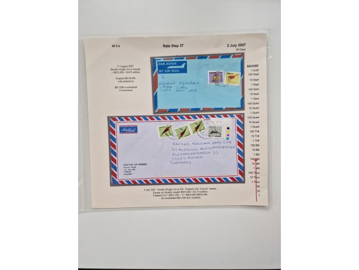 1980/2009, five-frame gold medal-winning exhibit collection “The Death of a Postal System - Zimbabwean Inflation 1980-2009”, 