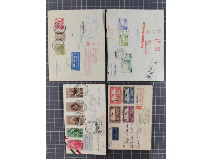 1914/70 (ca.), einigen hundert Luftpost-Briefe und Karten Europa und Übersee, Schwerpunkt vor 1945 mit u.a. viel Australien, 