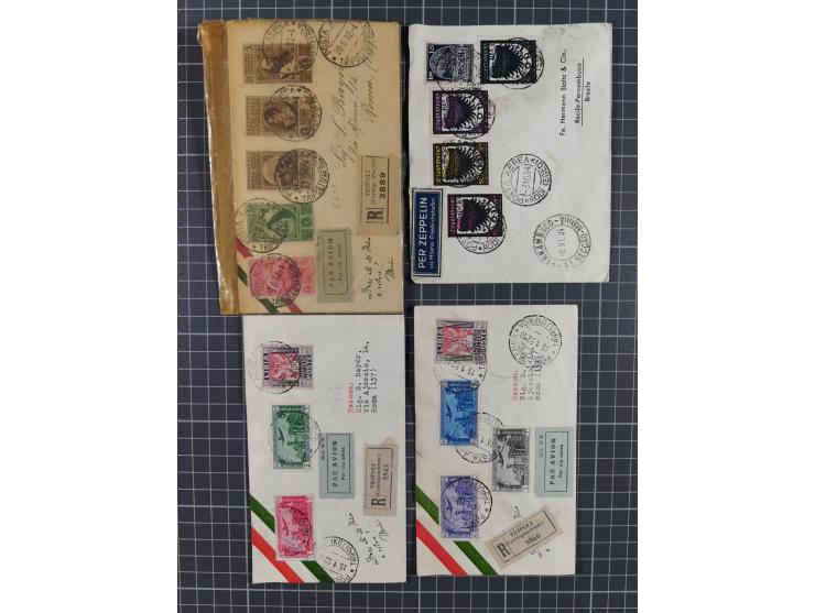 1914/70 (ca.), einigen hundert Luftpost-Briefe und Karten Europa und Übersee, Schwerpunkt vor 1945 mit u.a. viel Australien, 