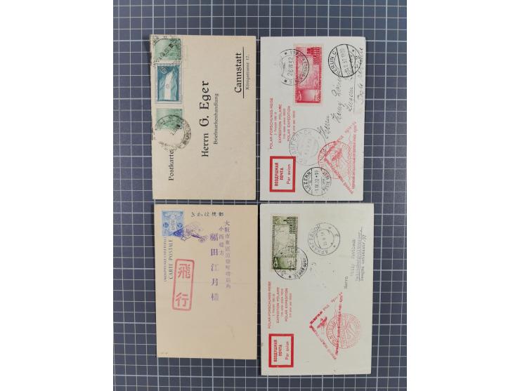 1914/70 (ca.), einigen hundert Luftpost-Briefe und Karten Europa und Übersee, Schwerpunkt vor 1945 mit u.a. viel Australien, 