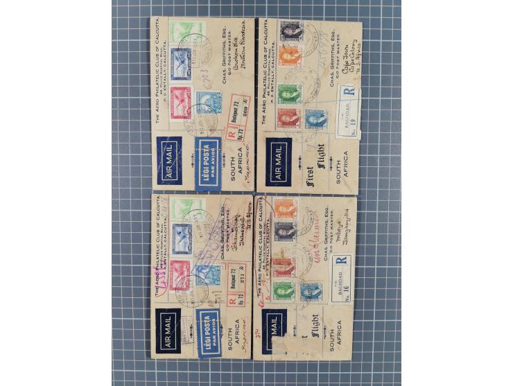 1914/70 (ca.), einigen hundert Luftpost-Briefe und Karten Europa und Übersee, Schwerpunkt vor 1945 mit u.a. viel Australien, 