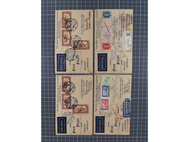 1914/70 (ca.), einigen hundert Luftpost-Briefe und Karten Europa und Übersee, Schwerpunkt vor 1945 mit u.a. viel Australien, 