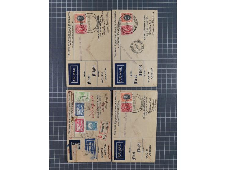 1914/70 (ca.), einigen hundert Luftpost-Briefe und Karten Europa und Übersee, Schwerpunkt vor 1945 mit u.a. viel Australien, 