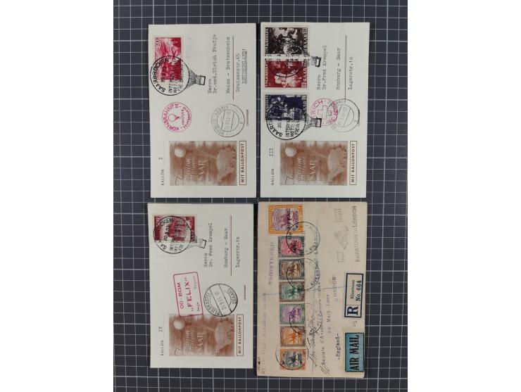 1914/70 (ca.), einigen hundert Luftpost-Briefe und Karten Europa und Übersee, Schwerpunkt vor 1945 mit u.a. viel Australien, 
