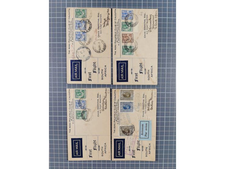 1914/70 (ca.), einigen hundert Luftpost-Briefe und Karten Europa und Übersee, Schwerpunkt vor 1945 mit u.a. viel Australien, 