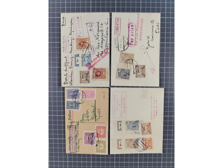 1914/70 (ca.), einigen hundert Luftpost-Briefe und Karten Europa und Übersee, Schwerpunkt vor 1945 mit u.a. viel Australien, 