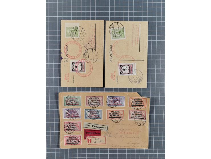 1914/70 (ca.), einigen hundert Luftpost-Briefe und Karten Europa und Übersee, Schwerpunkt vor 1945 mit u.a. viel Australien, 
