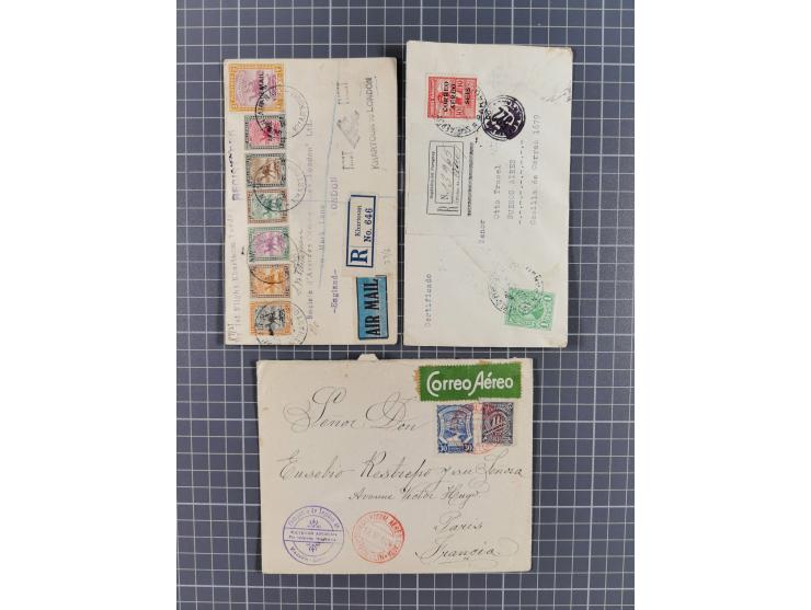 1914/70 (ca.), einigen hundert Luftpost-Briefe und Karten Europa und Übersee, Schwerpunkt vor 1945 mit u.a. viel Australien, 