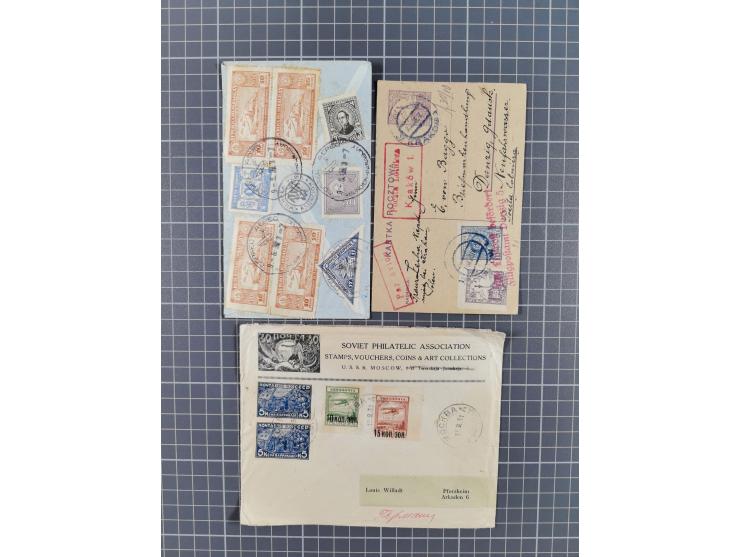 1914/70 (ca.), einigen hundert Luftpost-Briefe und Karten Europa und Übersee, Schwerpunkt vor 1945 mit u.a. viel Australien, 