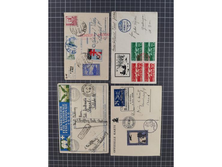 1914/70 (ca.), einigen hundert Luftpost-Briefe und Karten Europa und Übersee, Schwerpunkt vor 1945 mit u.a. viel Australien, 