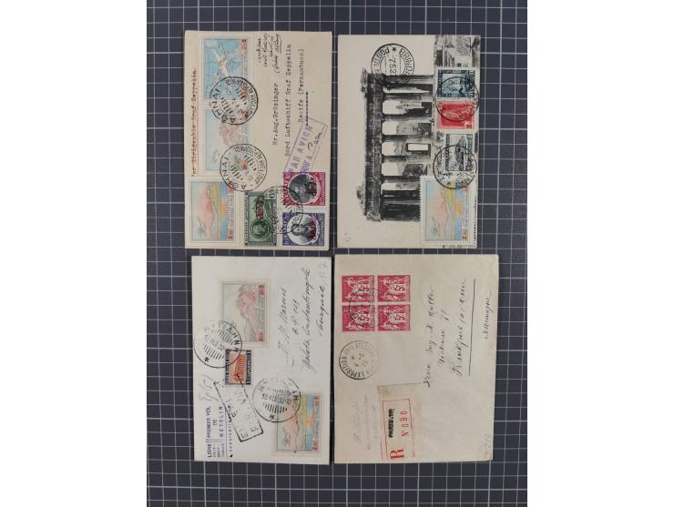 1914/70 (ca.), einigen hundert Luftpost-Briefe und Karten Europa und Übersee, Schwerpunkt vor 1945 mit u.a. viel Australien, 